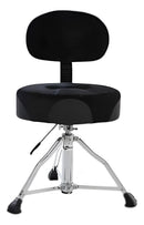 Banco para Bateria Comfort Com Encosto Preto Camurça