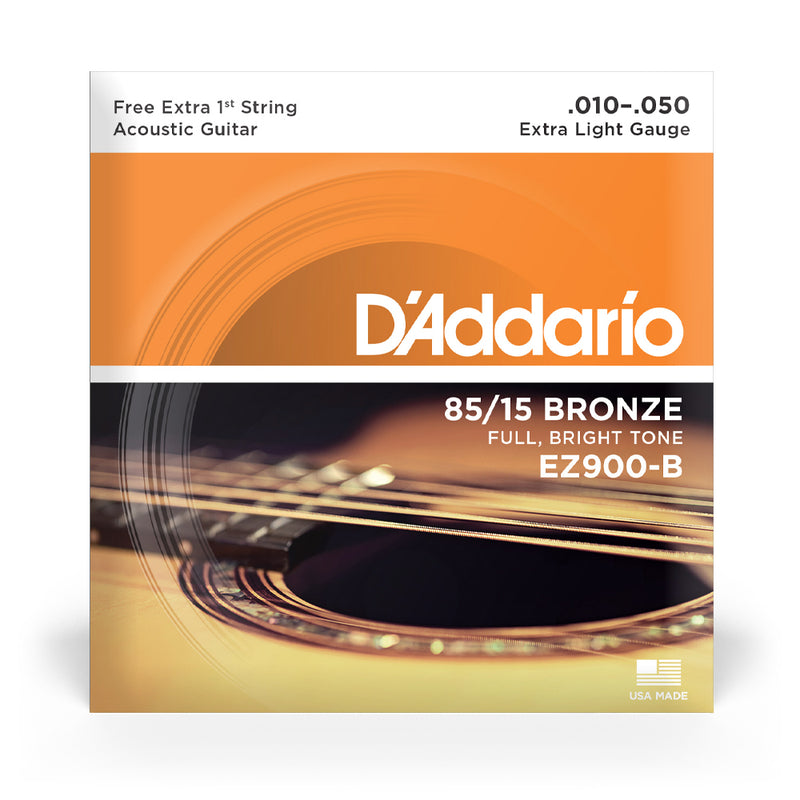Encordoamento Violão Aço 010 DAddario EZ900B Corda Mi Extra