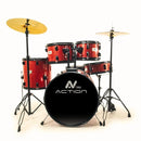 Bateria Acústica Turbo Action 20 Vermelho Sparkle
