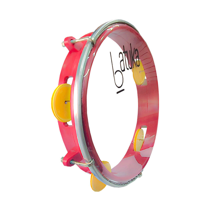 Pandeiro 8 Abs Junior Pele Cristal Batuka Rosa
