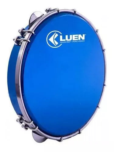 Pandeiro 10 Madeira Azul Luen Pele Holográfica