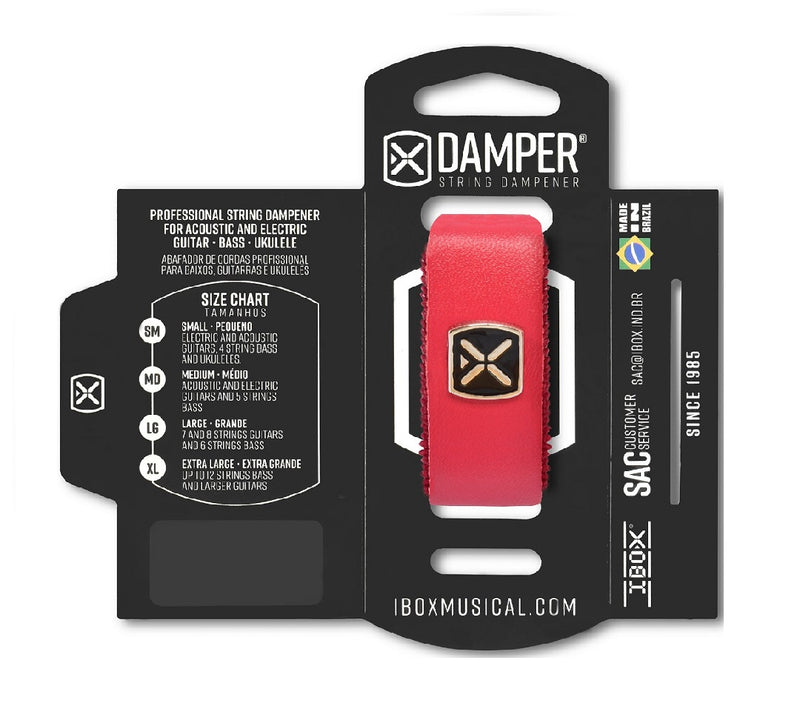 Abafador Damper Md de Couro Vermelho Dsmd04