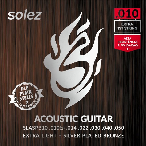 Encordoamento Solez Violão Aço Bronze Slaspb 010