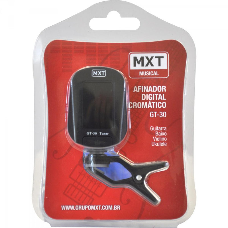 Afinador Digital MXT Cromático Modelo GT-30 Preto