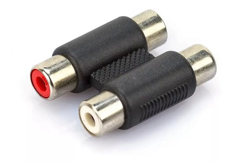 Plug Adaptador 2JRCA x 2JRCA Preto