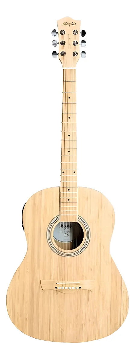Violão Eletroacústico Clássico Memphis Aço Bambu Naturale