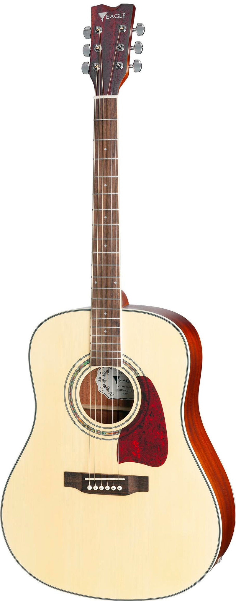 Violão Eletroacústico Folk Eagle Ch-888 Stnt Natural Fosco