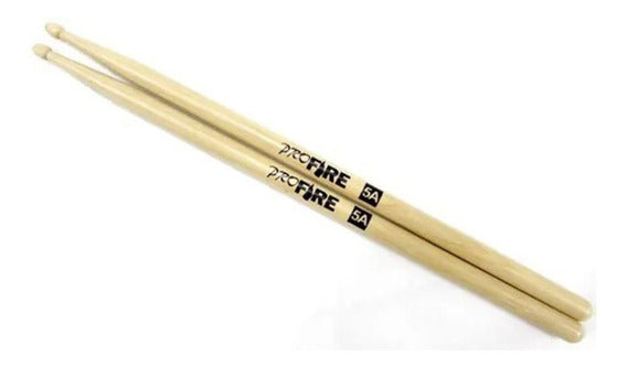 Baqueta 5A Pro Fire Spanking Maple Ponta Madeira Marfim