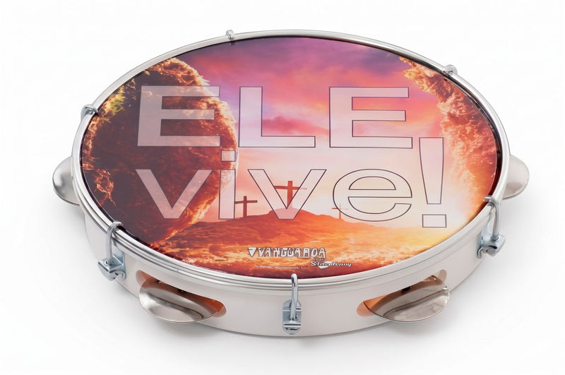 Pandeiro Vanguard ABS 10 Branco Pele Leitosa Ele Vive