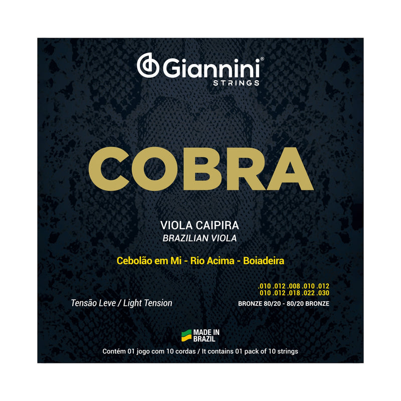 Encordoamento Viola Giannini Cobra Cebolão MI Bronze