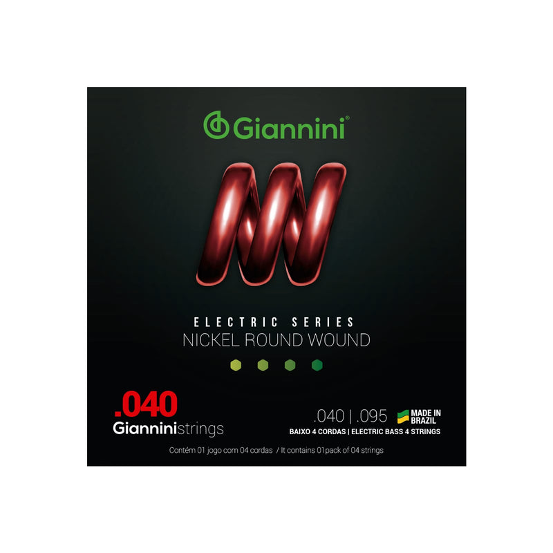Encordoamento Baixo 4 cordas 0.40 Giannini Nickel Round