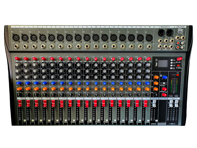 Mesa de som PZ 16 canais CS160B USB MP3 e Efeitos