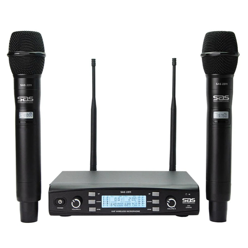 Microfone sem Fio Santo Ângelo SAS2311 com 200 Canais