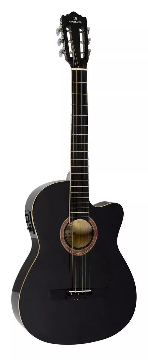Violão Elétrico Michael Clássico Semiflat Vms314 Black