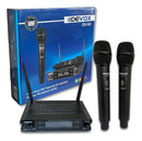 Microfone Sem Fio Duplo Profissional Uhf Preto Dx-132