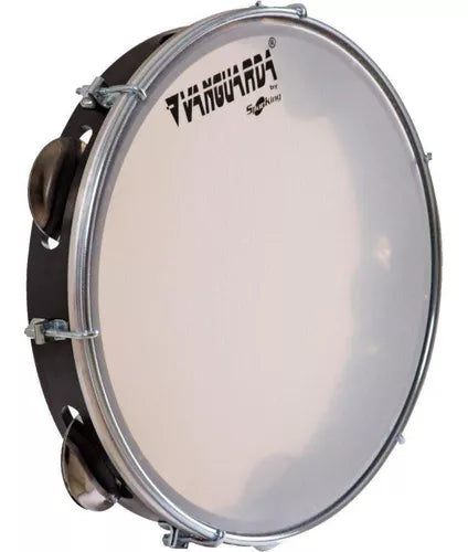 Pandeiro Vanguard Spanking Abs Preto 10 Pele Leitosa