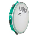 Pandeiro 10 Abs Plat Inox Pele Leitosa Batuka Verde
