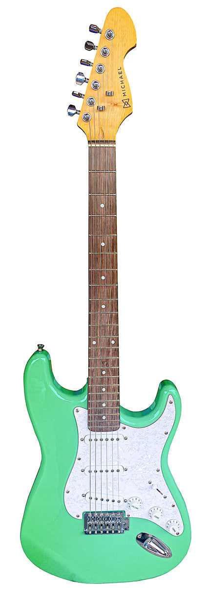 Guitarra Michael Statocaster Verde (Usada)