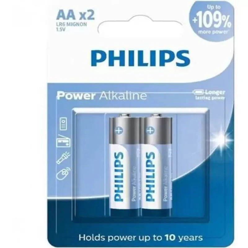 Pilha Alcalina AA 1.5v Com 2 Unidades Philips LR6P2B/59