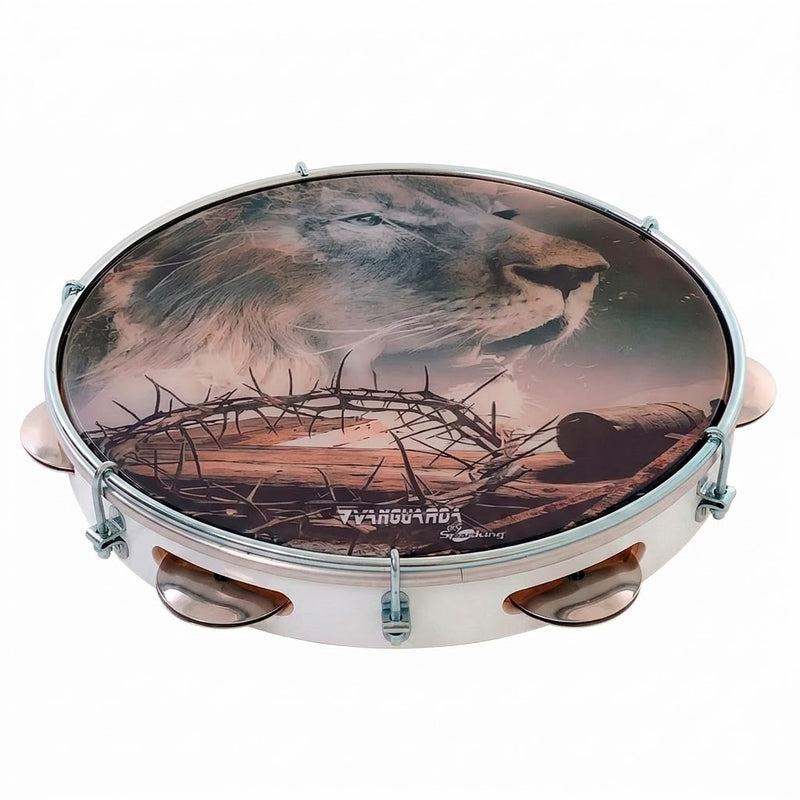Pandeiro Vanguard ABS 10 Branco Pele Leitosa Leão