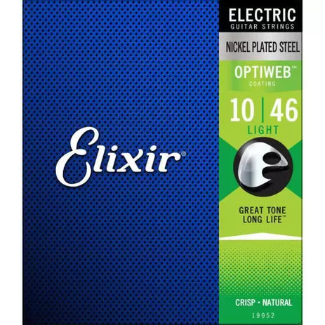 Encordoamento para Guitarra 010 Elixir Nickel Plated Light