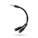 Cabo Y Splitter 1 P2 M X 2 P2 Femea 30cm Stéreo Profissional