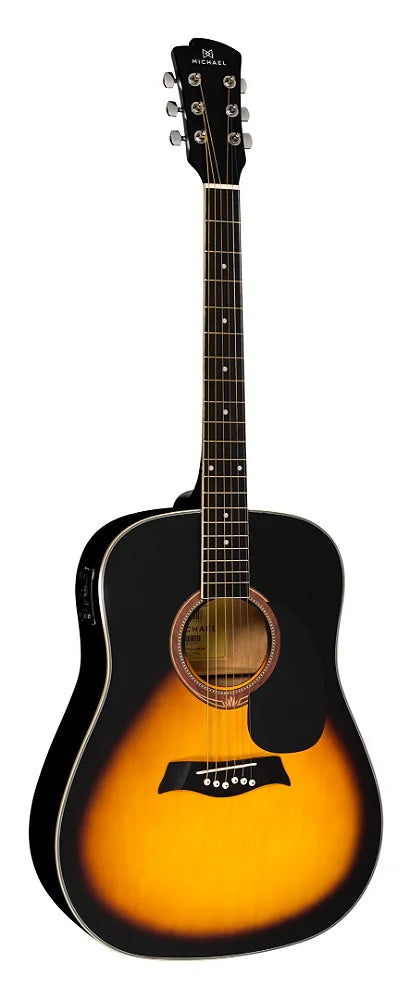 Violão Michael VMF361 SM Elétrico Folk Cutway Sunburst Mate