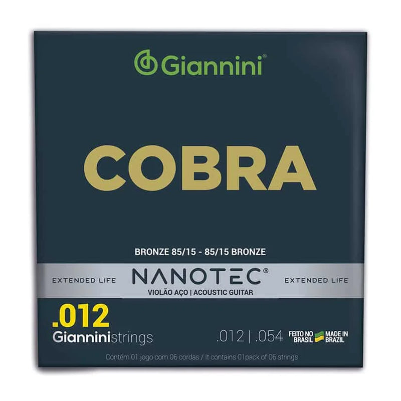 Encordoamento para Violão Aço 0.12 Giannini Nanotec Bronze