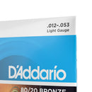 Encordoamento Violão Aço .012 D Addario Bronze 80/20 EJ11