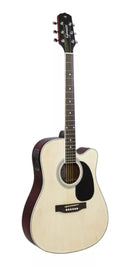 Violao Eletroacustico Folk Cutaway Natural Satin Gdc-1ceq Ns