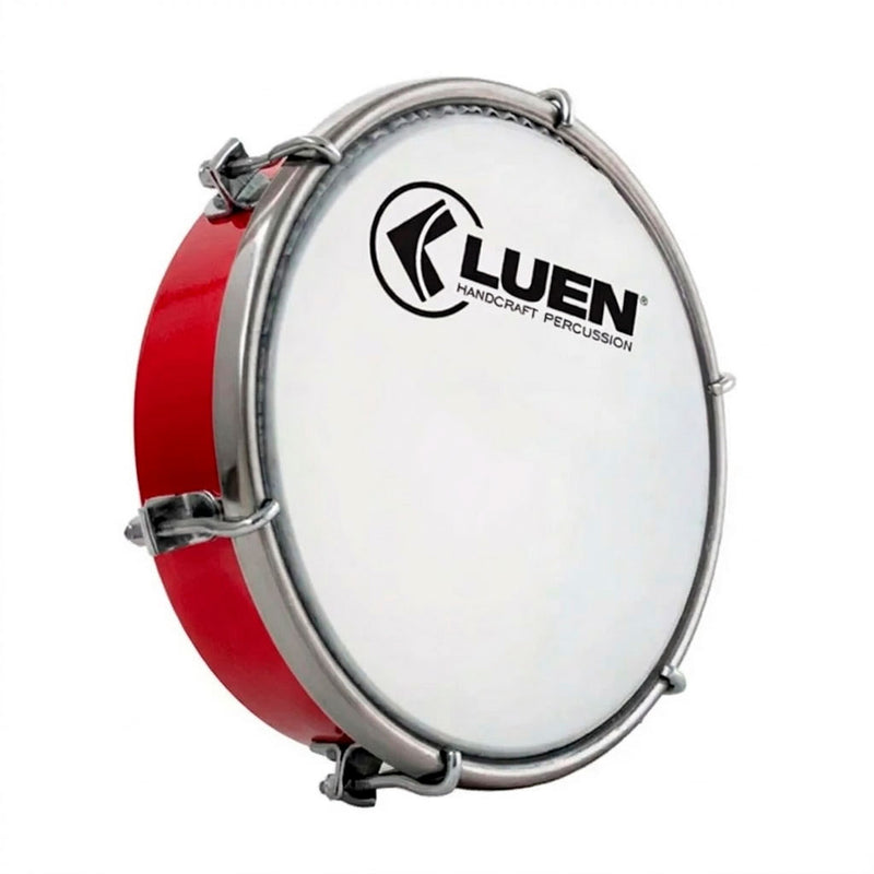 Tamborim 6 Abs Vermelho Aro Inox Crom 06 Afinação