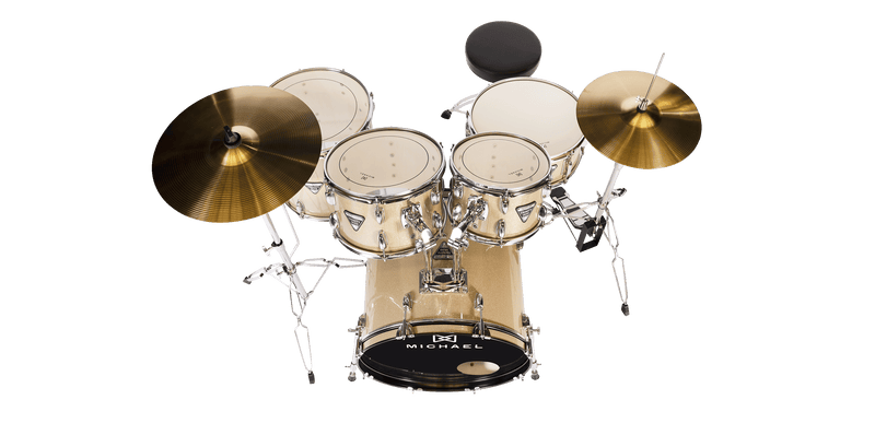 Bateria Acustica Michael Trinity Dmt220 Bumbo 20 Gold Bright (Saldo)