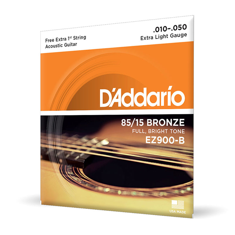 Encordoamento Violão Aço 010 DAddario EZ900B Corda Mi Extra