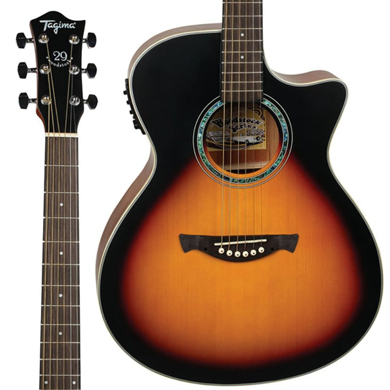 Violão Tagima Tw-29 Ds Eletrico Woodstock Sunburst Tw-29