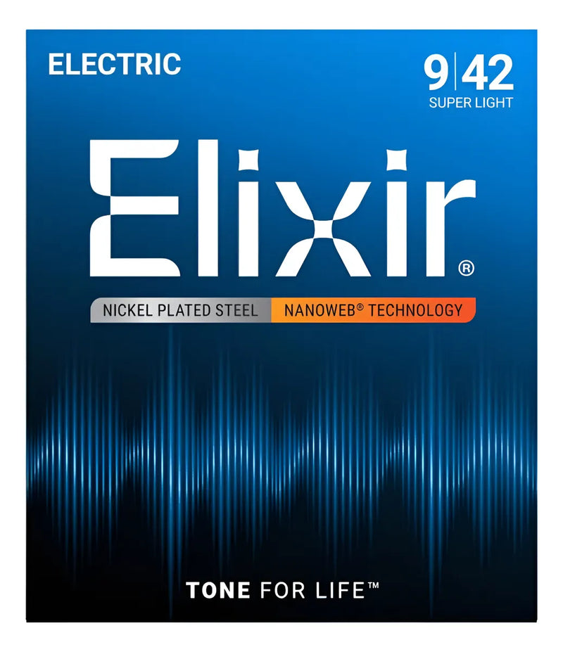Encordoamento de Guitarra Elixir 0.9 Super Light 12002
