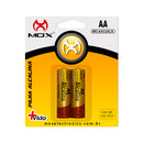 Pilha Alcalina Com 2 Unidades MOX MO-AAC2ALK