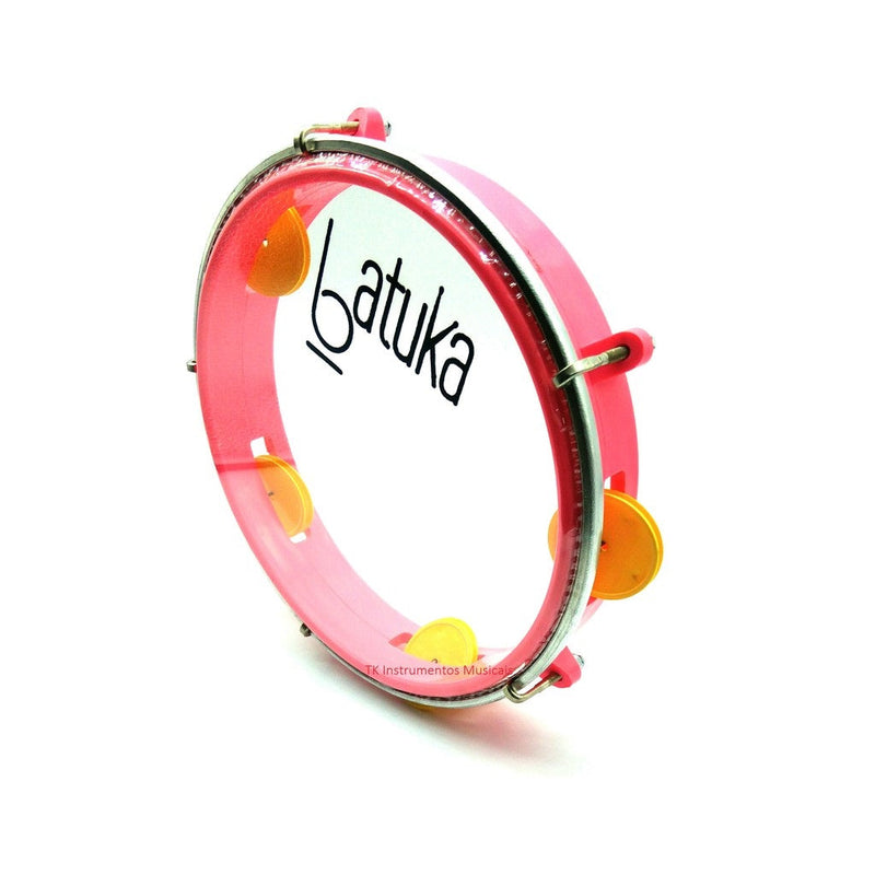Pandeiro Abs Junior Pele Cristal Rosa 08" Batuka