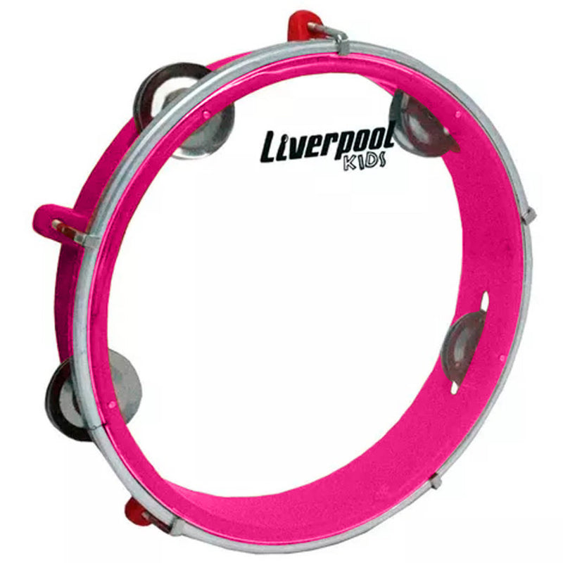 Pandeiro Infantil Liverpool Kids 8 Polegadas Rosa