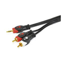 Cabo de Áudio Preto Santo Ângelo 1 P2ST x 2 RCA CA7 2 Metros