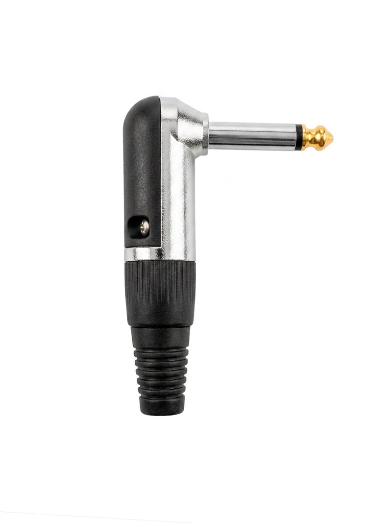 Conector Plug P10 Mono 90 Graus Cromado Benson BP10L