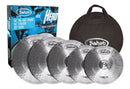 Kit Pratos Sahab Hero 14 16 18 20 Aço Escovado Turbo Music