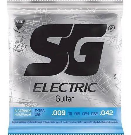 Encordoamento Guitarra 009 Sg + Corda Mi Extra e Palheta