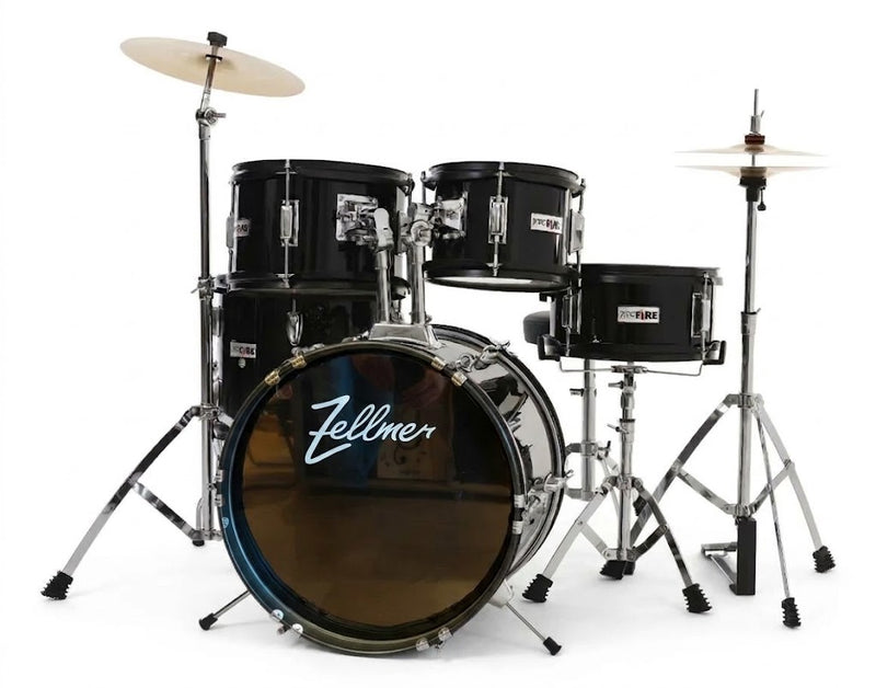 Bateria Infantil Zellmer Bumbo 16 Black Ferragem Cromada