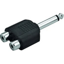 Plug Adaptador 2 RCA x P10 Mono Preto