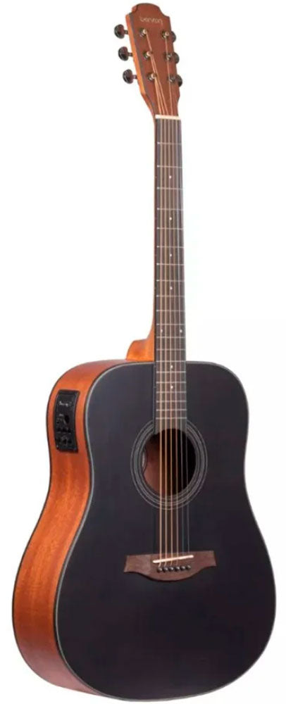 Violão Eletroacústico Aço Benson GD100E BKS Genesis