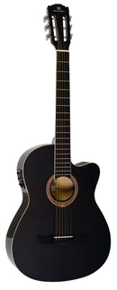 Violão Elétrico Michael Clássico Semiflat Vms318 Bk Preto
