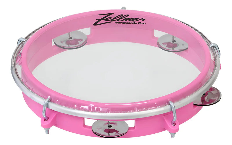 Pandeiro Spanking ABS 8 Rosa Vanguarda Eco Transparente
