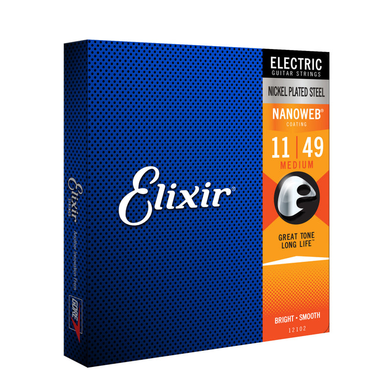 Encordoamento para Guitarra 011 Elixir Nickel Plated Medium