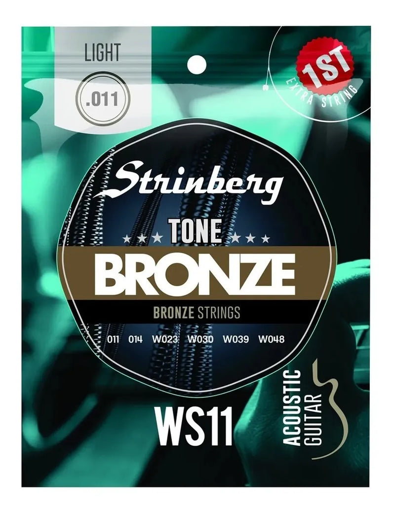 Encordoamento Violão Aço 011 Strinberg Ws11 Bronze Strings