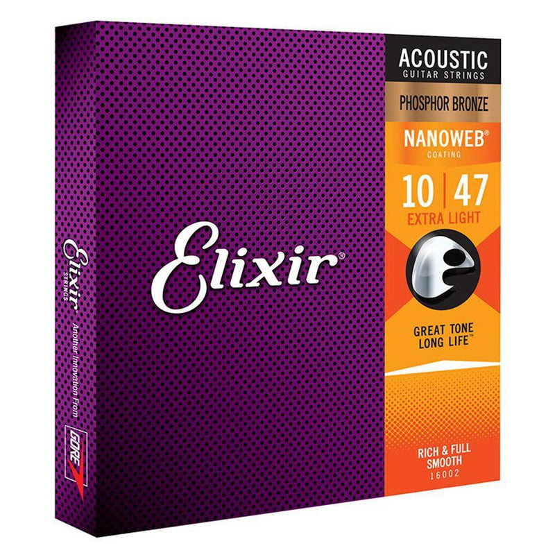 Encordoamento Elixir Violão Aço 010 Phosphor Bronze